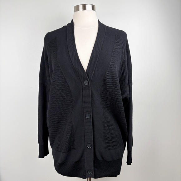 Vince Cardigan Wool & Silk Buttons Black - Picture 3 of 12